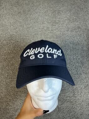 Cleveland Golf Hat Adjustable Mens Blue 100% Polyester Microfiber Embroidered